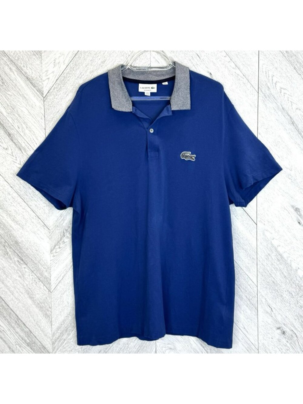 Lacoste Polo Shirt Regular Fit Mens US XL (FR 6) Blue Short Sleeve Top